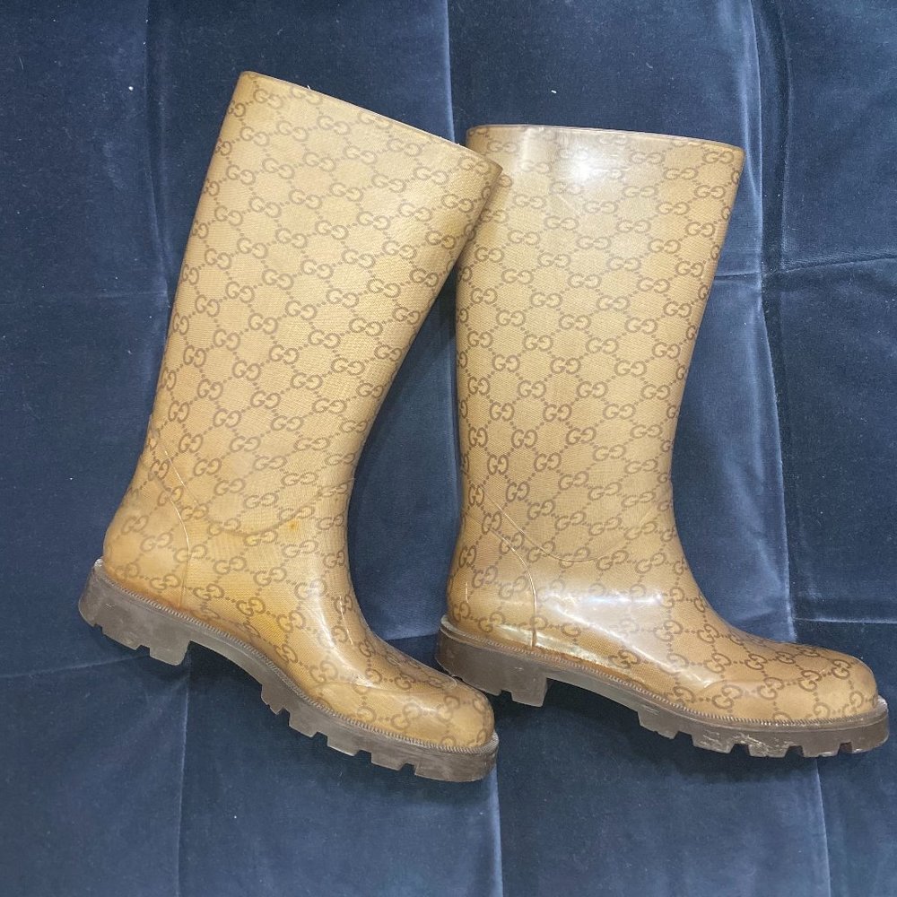 Gucci Edimburg GG' Rain Boots - Picture 3 of 5